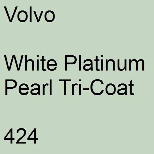 Volvo, White Platinum Pearl Tricoat, 424.